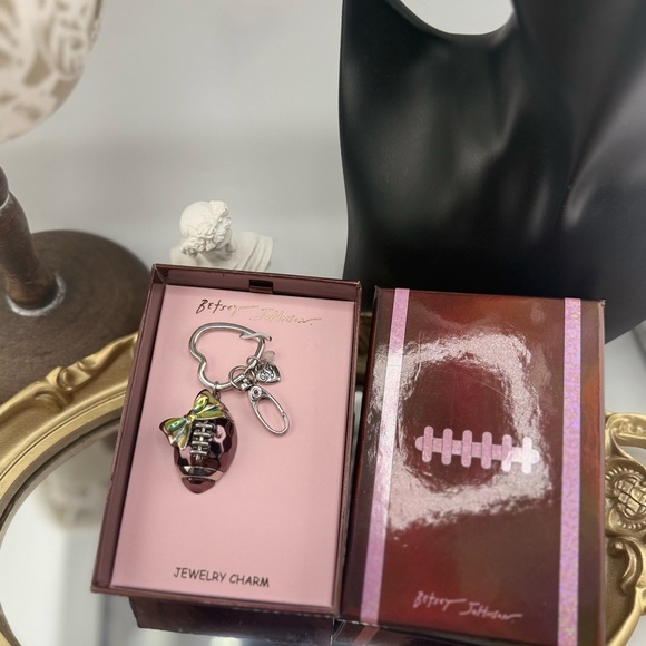 Betsey Johnson Football Jewelry Charm Keychain 🏈✨ - Picture 3 of 5